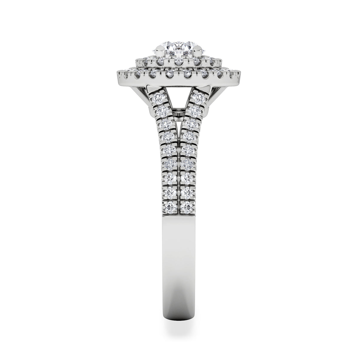 Camilla Diamond Halo Engagement Ring in Platinum 1.15ct G/SI2
