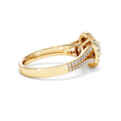Camilla Diamond Halo Engagement Ring in 18K Gold 1.15ct G/SI2