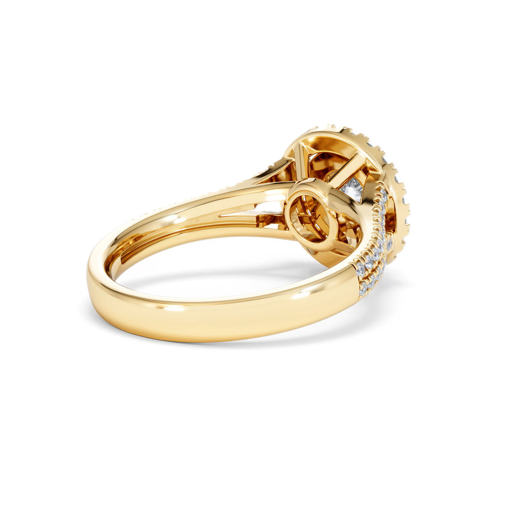 Camilla Diamond Halo Engagement Ring in 18K Gold 1.15ct G/SI2