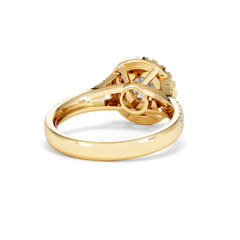 Camilla Diamond Halo Engagement Ring in 18K Gold 1.15ct G/SI2