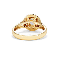Camilla Diamond Halo Engagement Ring in 18K Gold 1.15ct G/SI2