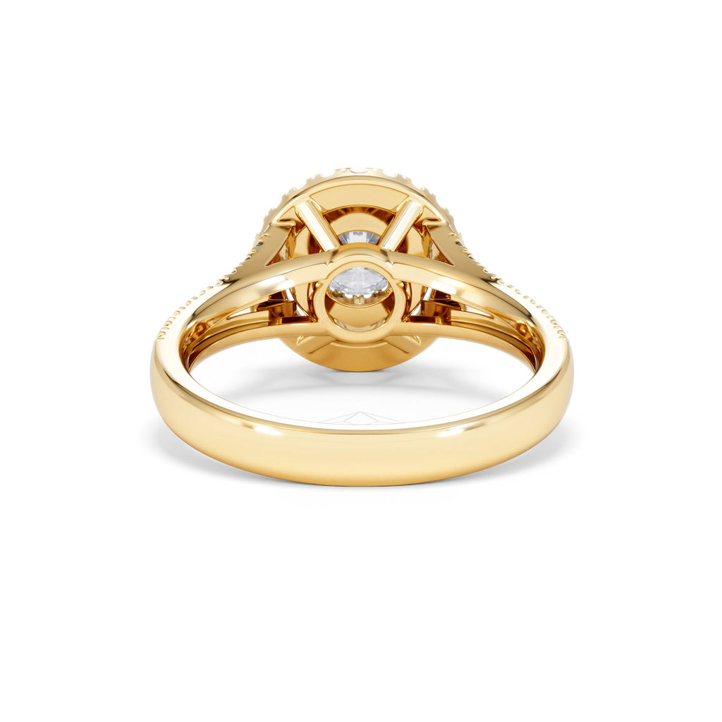Camilla Diamond Halo Engagement Ring in 18K Gold 1.15ct G/SI2