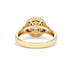 Camilla Diamond Halo Engagement Ring in 18K Gold 1.15ct G/SI2