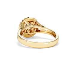 Camilla Diamond Halo Engagement Ring in 18K Gold 1.15ct G/SI2