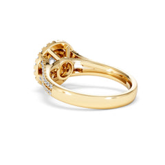 Camilla Diamond Halo Engagement Ring in 18K Gold 1.15ct G/SI2