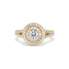 Camilla Diamond Halo Engagement Ring in 18K Gold 1.15ct G/SI2