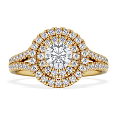 Camilla Diamond Halo Engagement Ring in 18K Gold 1.15ct G/SI2
