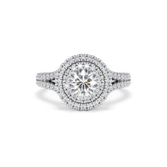 Camilla GIA Diamond Halo Engagement Ring in Platinum 1.65ct G/SI2