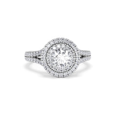 Camilla GIA Diamond Halo Engagement Ring in Platinum 1.65ct G/SI2