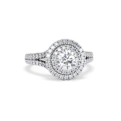 Camilla GIA Diamond Halo Engagement Ring in Platinum 1.65ct G/SI2