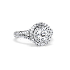 Camilla GIA Diamond Halo Engagement Ring in Platinum 1.65ct G/SI2