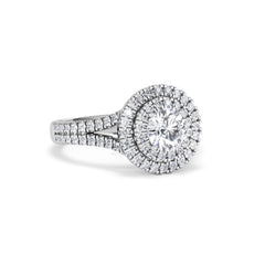 Camilla GIA Diamond Halo Engagement Ring in Platinum 1.65ct G/SI2
