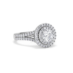 Camilla GIA Diamond Halo Engagement Ring in Platinum 1.65ct G/SI2