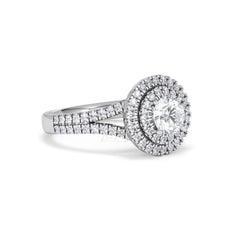 Camilla GIA Diamond Halo Engagement Ring in Platinum 1.65ct G/SI2