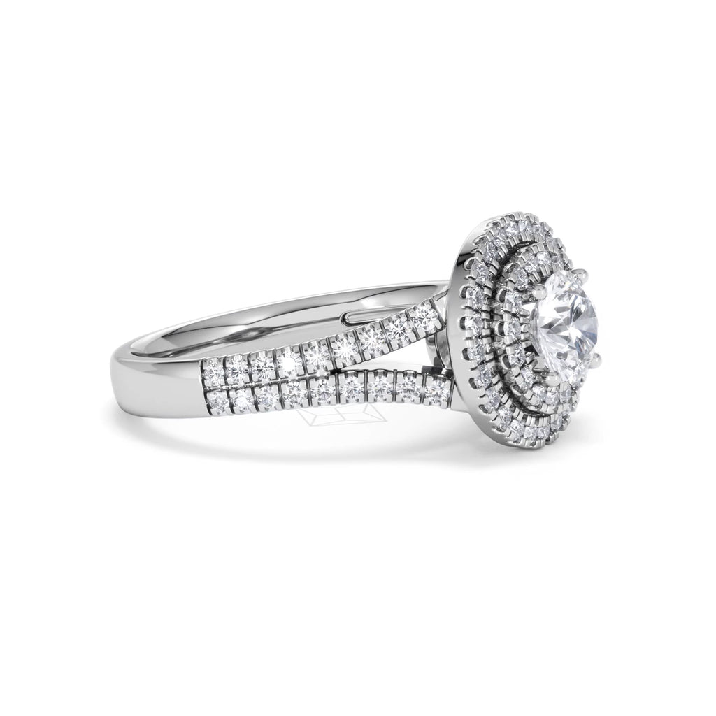 Camilla GIA Diamond Halo Engagement Ring in Platinum 1.65ct G/SI2