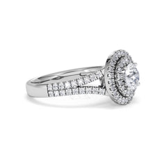 Camilla GIA Diamond Halo Engagement Ring in Platinum 1.65ct G/SI2