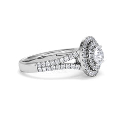 Camilla GIA Diamond Halo Engagement Ring in Platinum 1.65ct G/SI2