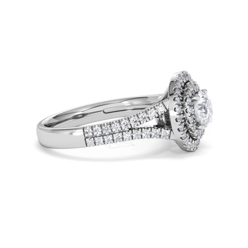 Camilla GIA Diamond Halo Engagement Ring in Platinum 1.65ct G/SI2