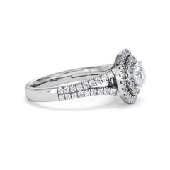 Camilla GIA Diamond Halo Engagement Ring in Platinum 1.65ct G/SI2