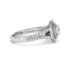 Camilla GIA Diamond Halo Engagement Ring in Platinum 1.65ct G/SI2
