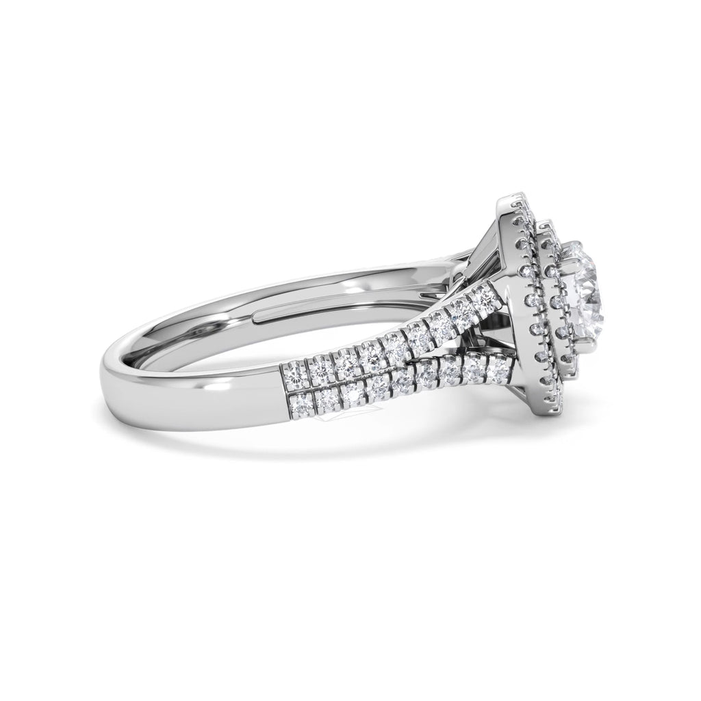 Camilla GIA Diamond Halo Engagement Ring in Platinum 1.65ct G/SI2