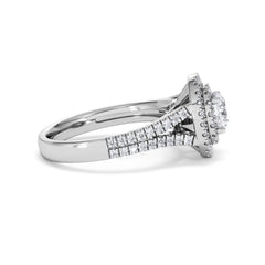 Camilla GIA Diamond Halo Engagement Ring in Platinum 1.65ct G/SI2
