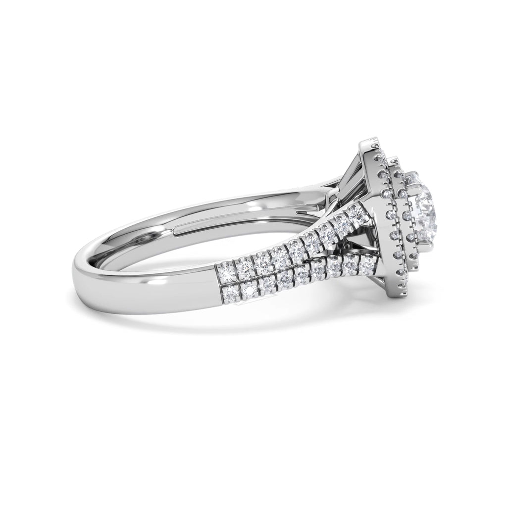 Camilla GIA Diamond Halo Engagement Ring in Platinum 1.65ct G/SI2