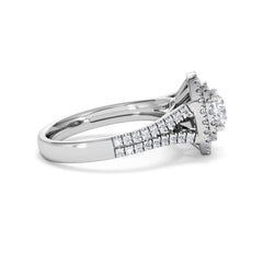 Camilla GIA Diamond Halo Engagement Ring in Platinum 1.65ct G/SI2