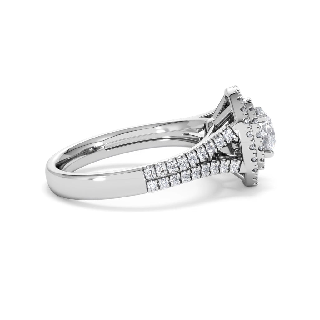 Camilla GIA Diamond Halo Engagement Ring in Platinum 1.65ct G/SI2