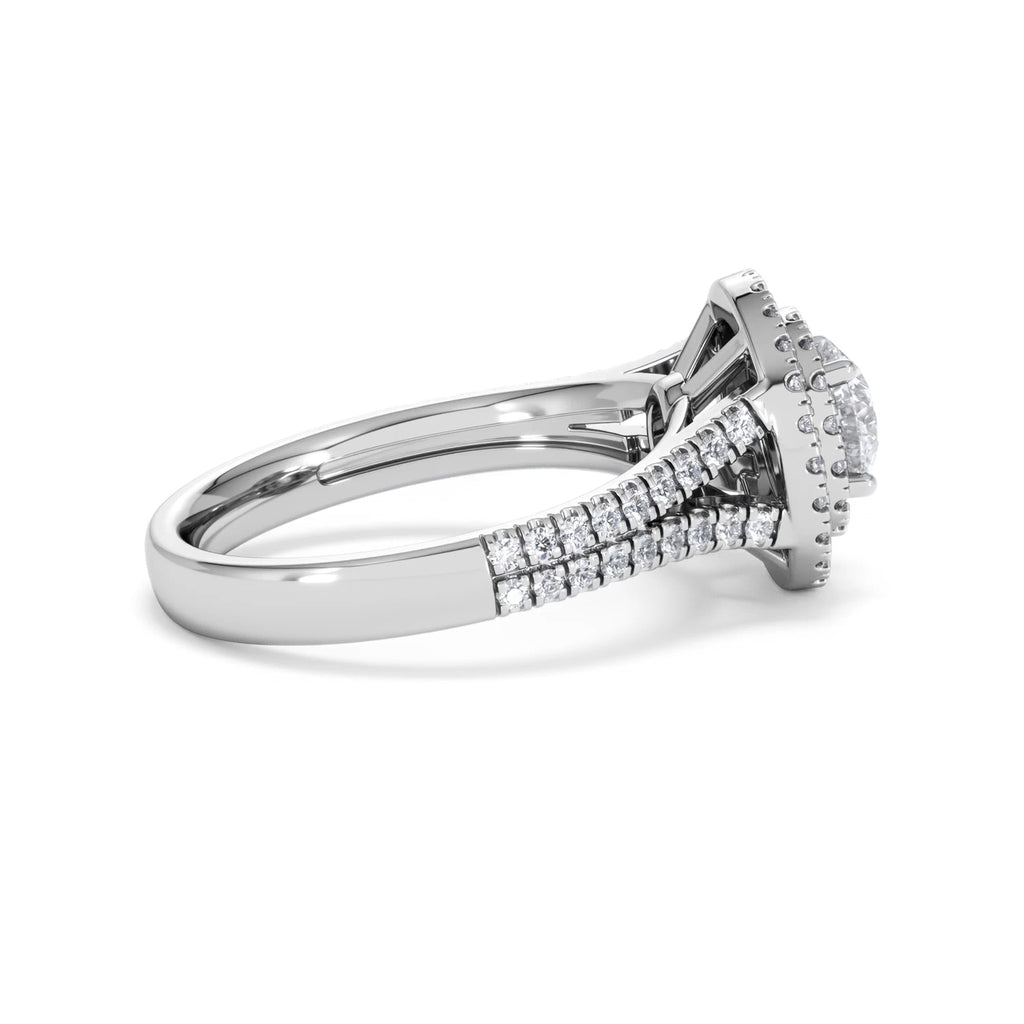 Camilla GIA Diamond Halo Engagement Ring in Platinum 1.65ct G/SI2