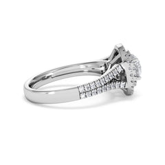 Camilla GIA Diamond Halo Engagement Ring in Platinum 1.65ct G/SI2
