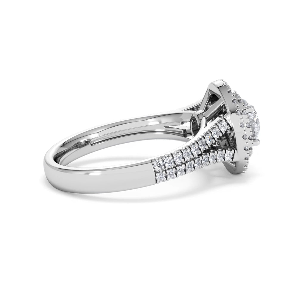 Camilla GIA Diamond Halo Engagement Ring in Platinum 1.65ct G/SI2