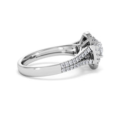 Camilla GIA Diamond Halo Engagement Ring in Platinum 1.65ct G/SI2