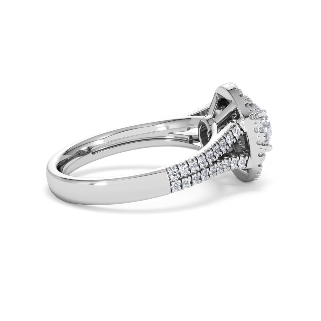 Camilla GIA Diamond Halo Engagement Ring in Platinum 1.65ct G/SI2