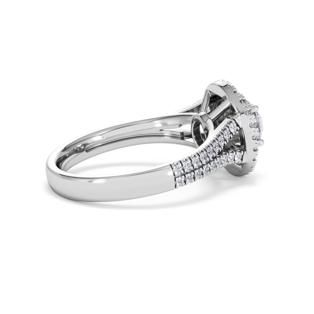 Camilla GIA Diamond Halo Engagement Ring in Platinum 1.65ct G/SI2