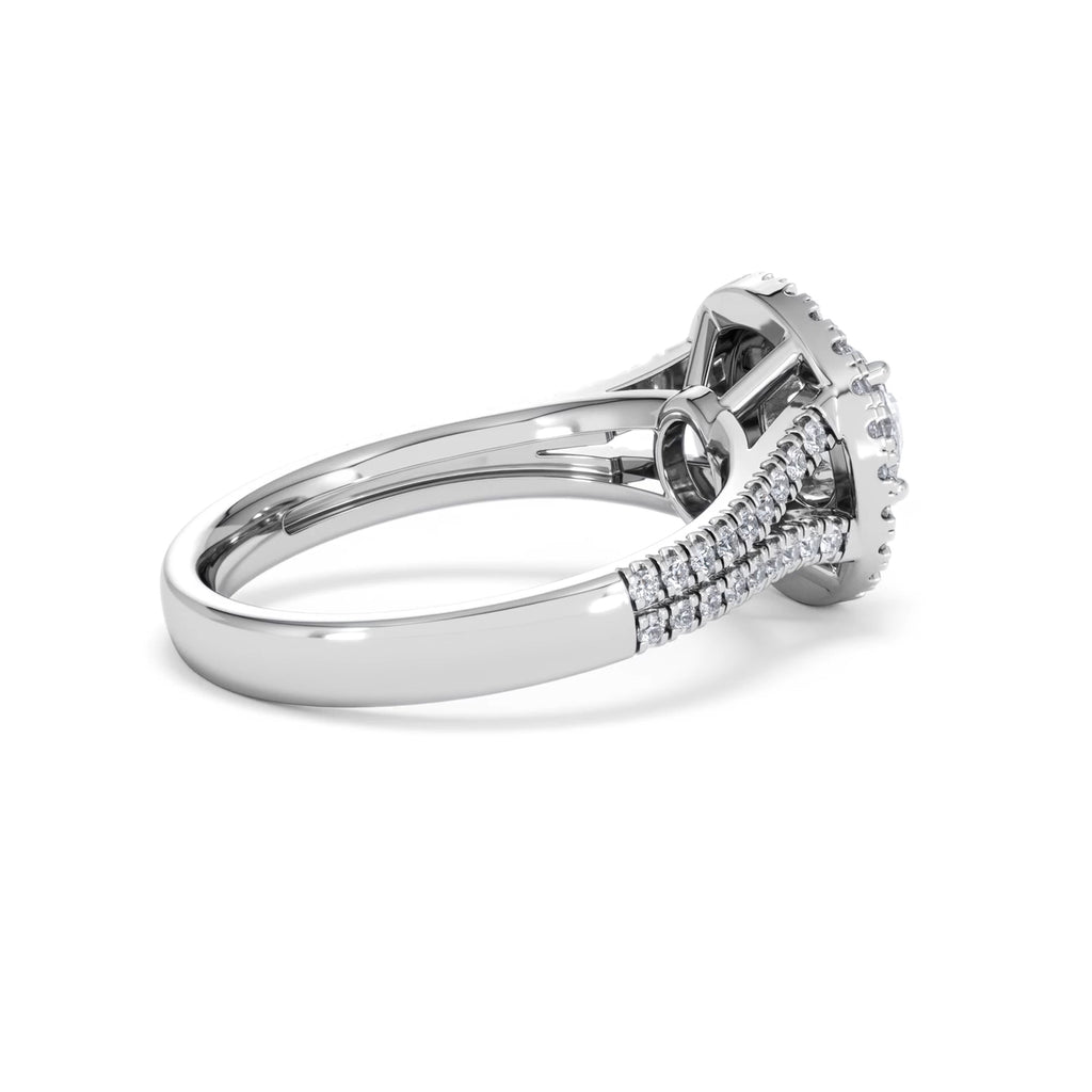 Camilla GIA Diamond Halo Engagement Ring in Platinum 1.65ct G/SI2