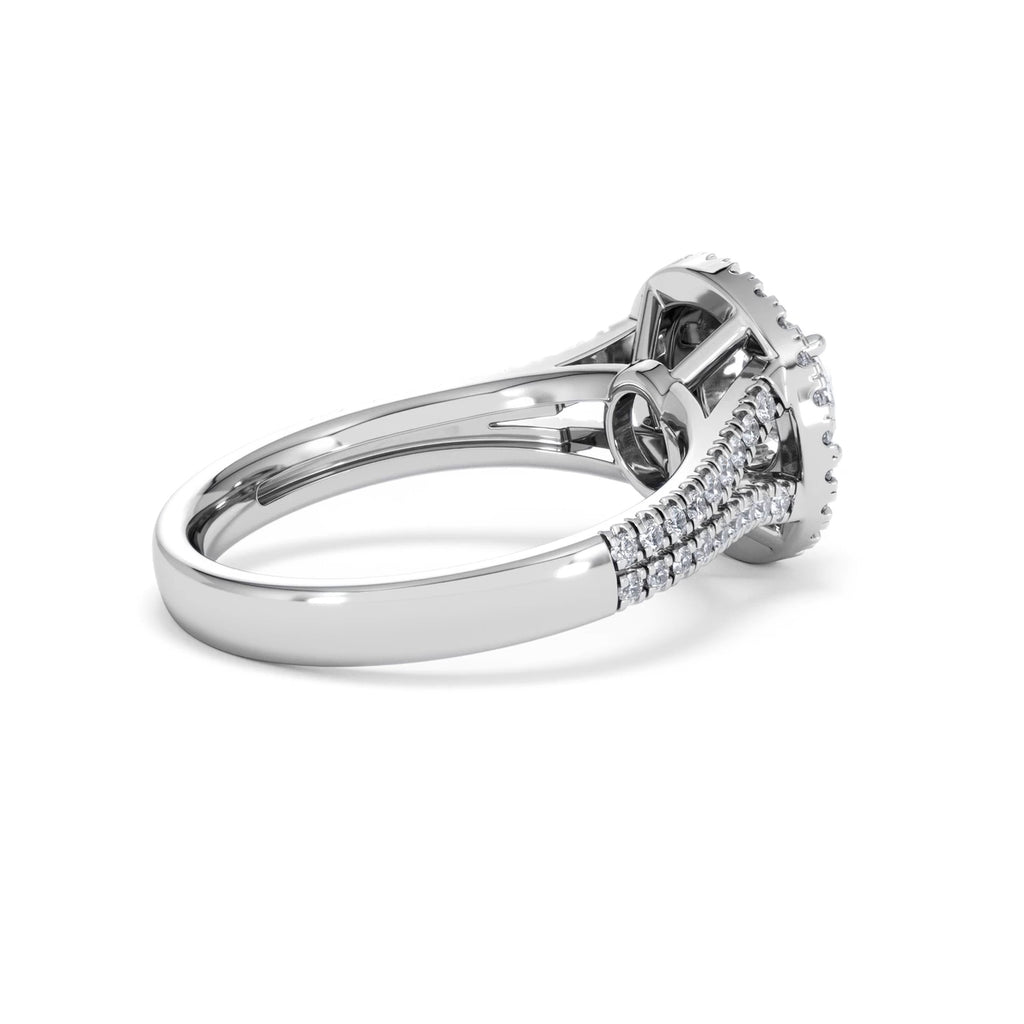Camilla GIA Diamond Halo Engagement Ring in Platinum 1.65ct G/SI2