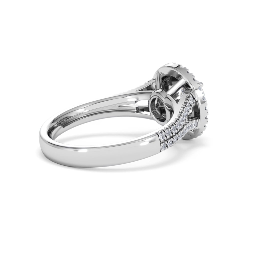 Camilla GIA Diamond Halo Engagement Ring in Platinum 1.65ct G/SI2