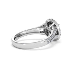 Camilla GIA Diamond Halo Engagement Ring in Platinum 1.65ct G/SI2