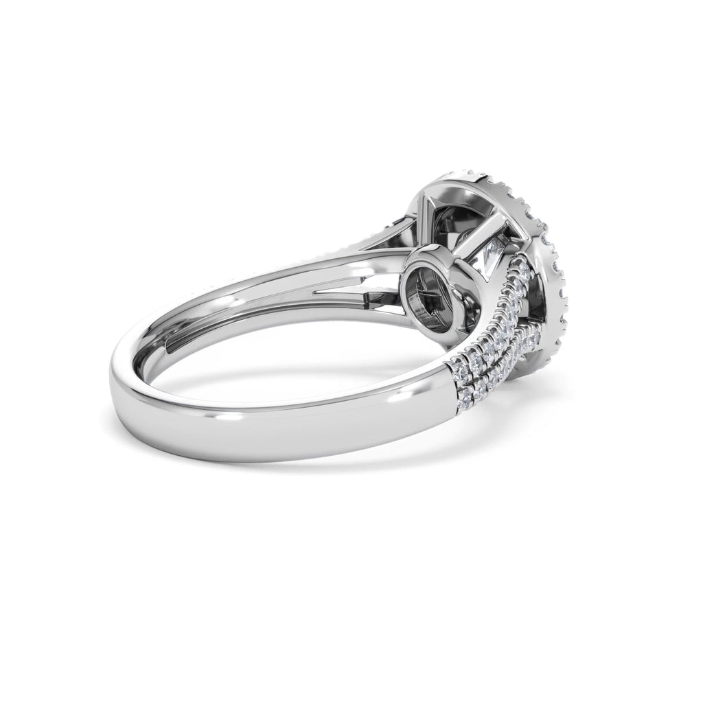 Camilla GIA Diamond Halo Engagement Ring in Platinum 1.65ct G/SI2