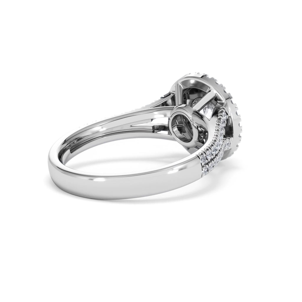 Camilla GIA Diamond Halo Engagement Ring in Platinum 1.65ct G/SI2