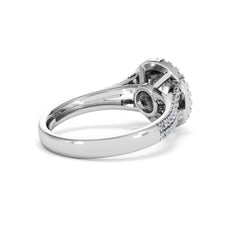 Camilla GIA Diamond Halo Engagement Ring in Platinum 1.65ct G/SI2