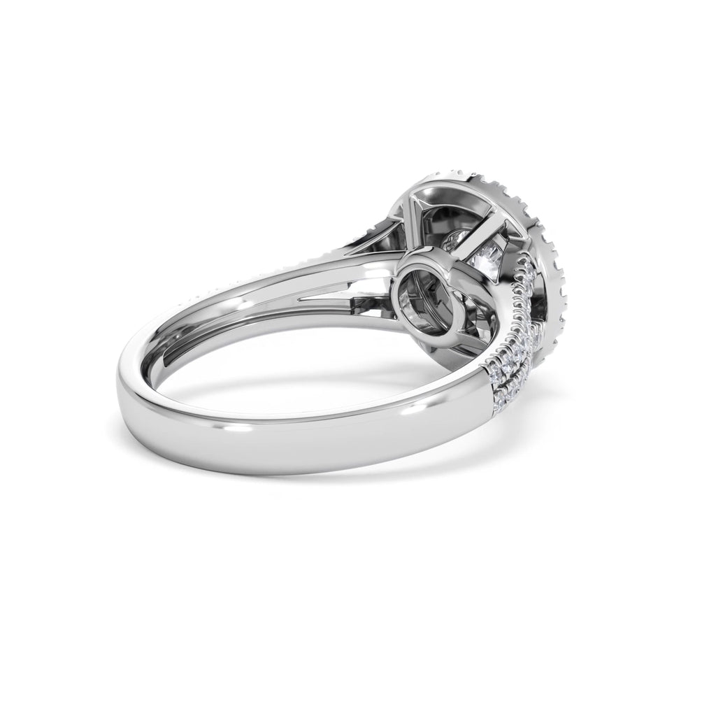Camilla GIA Diamond Halo Engagement Ring in Platinum 1.65ct G/SI2
