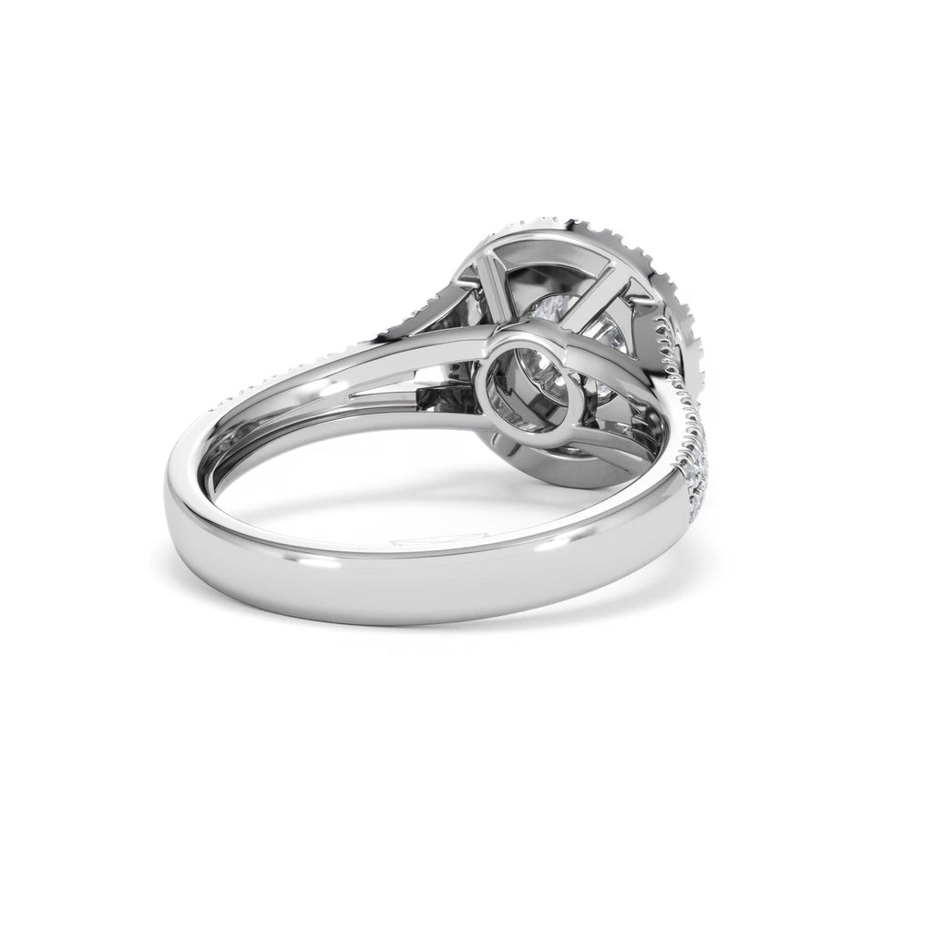 Camilla GIA Diamond Halo Engagement Ring in Platinum 1.65ct G/SI2