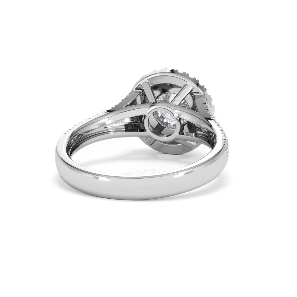 Camilla GIA Diamond Halo Engagement Ring in Platinum 1.65ct G/SI2