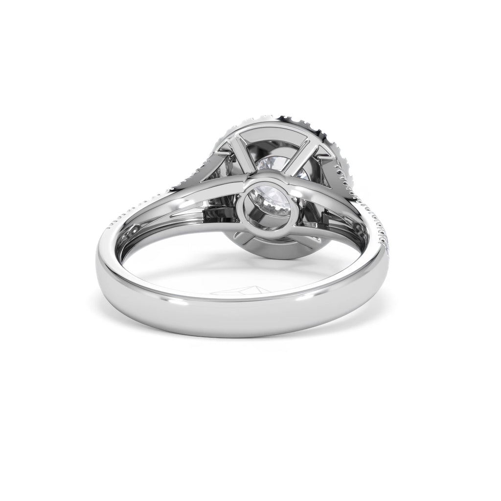 Camilla GIA Diamond Halo Engagement Ring in Platinum 1.65ct G/SI2