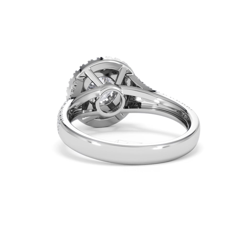 Camilla GIA Diamond Halo Engagement Ring in Platinum 1.65ct G/SI2