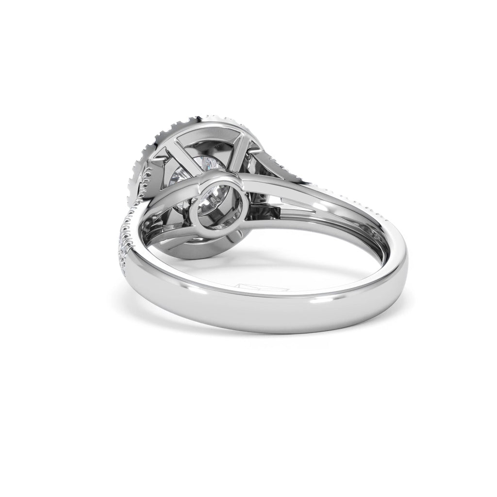 Camilla GIA Diamond Halo Engagement Ring in Platinum 1.65ct G/SI2