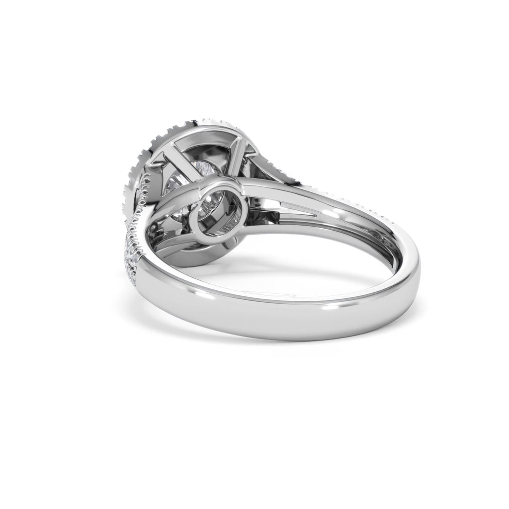 Camilla GIA Diamond Halo Engagement Ring in Platinum 1.65ct G/SI2