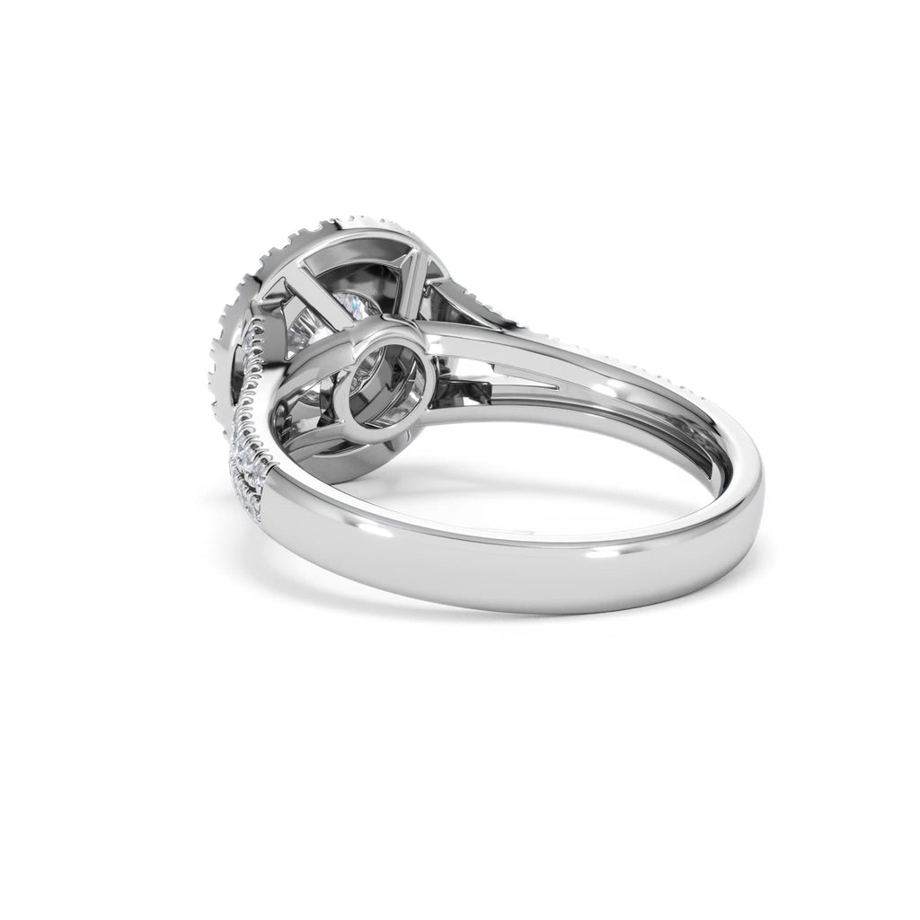 Camilla GIA Diamond Halo Engagement Ring in Platinum 1.65ct G/SI2